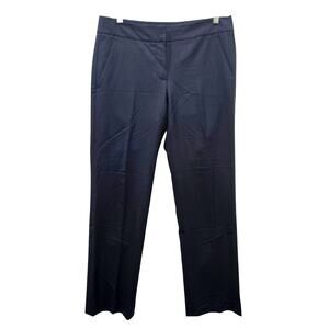 Theory Navy Career Straight Leg Pants Trousers Size 4  Wool Blend #958